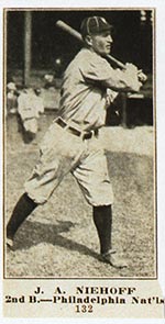 1915-1916 M101-4 Sporting News #132 J.A. Niehoff Philadelphia (National)