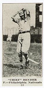 1915-1916 M101-4 Sporting News #13 “Chief” Bender Philadelphia (National)