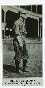 1915-1916 M101-4 Sporting News #141 Bill Rariden New York Giants