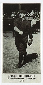1915-1916 M101-4 Sporting News #149 Dick Rudolph Boston Braves