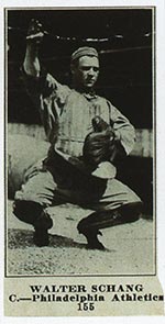 1915-1916 M101-4 Sporting News #155 Walter Schang Philadelphia Athletics
