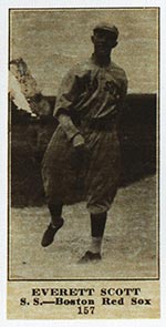 1915-1916 M101-4 Sporting News #157 Everett Scott Boston Red Sox
