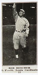 1915-1916 M101-4 Sporting News #15 Bob Bescher St. Louis Cardinals