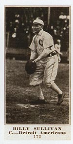 1915-1916 M101-4 Sporting News #172 Billy Sullivan Detroit (American)