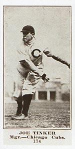 1915-1916 M101-4 Sporting News #174 Joe Tinker Chicago Cubs