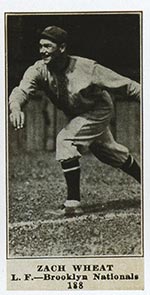 1915-1916 M101-4 Sporting News #188 Zach Wheat Brooklyn (National)