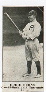 1915-1916 M101-4 Sporting News #18 Eddie Burns Philadelphia (National)