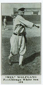 1915-1916 M101-4 Sporting News #194 “Mel” Wolfgang Chicago White Sox