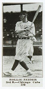 1915-1916 M101-4 Sporting News #198 Rollie Zeider Chicago Cubs