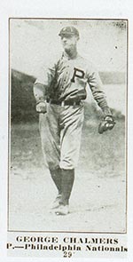 1915-1916 M101-4 Sporting News #29 George Chalmers Philadelphia (National)