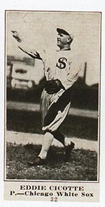 1915-1916 M101-4 Sporting News #32 Eddie Cicotte Chicago White Sox