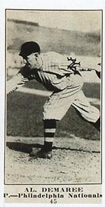 1915-1916 M101-4 Sporting News #45 Al. Demaree Philadelphia (National)
