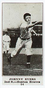 1915-1916 M101-4 Sporting News #54 Johnny Evers Boston Braves