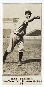 1915-1916 M101-4 Sporting News #58 Ray Fisher New York (American)