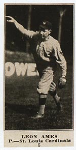 1915-1916 M101-4 Sporting News #5 Leon Ames St. Louis Cardinals