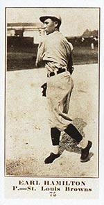 1915-1916 M101-4 Sporting News #75 Earl Hamilton St. Louis Browns