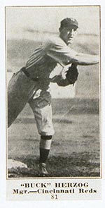 1915-1916 M101-4 Sporting News #81 “Buck” Herzog Cincinnati Reds