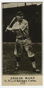 1915-1916 M101-5 Sporting News #108 Leslie Mann Chicago Cubs