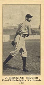 1915-1916 M101-5 Sporting News #112 J. Erskine Mayer Philadelphia (National)