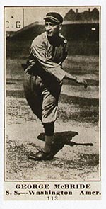1915-1916 M101-5 Sporting News #113 George McBride Washington (American)
