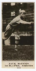 1915-1916 M101-5 Sporting News #115 Jack McInnis Philadelphia Athletics