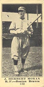 1915-1916 M101-5 Sporting News #122 J. Herbert Moran Boston Braves