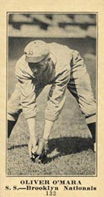 1915-1916 M101-5 Sporting News #133 Oliver O'Mara Brooklyn (National)