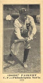 1915-1916 M101-5 Sporting News #135 “Dode” Paskert Philadelphia (National)