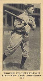1915-1916 M101-5 Sporting News #136 Roger Peckinpaugh New York (American)
