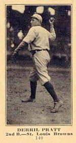 1915-1916 M101-5 Sporting News #140 Derril (Derrill) Pratt St. Louis Browns