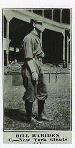 1915-1916 M101-5 Sporting News #141 Bill Rariden New York Giants