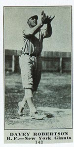 1915-1916 M101-5 Sporting News #143 Davey Robertson New York Giants