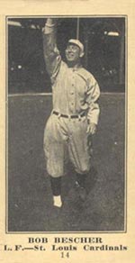 1915-1916 M101-5 Sporting News #14 Bob Bescher St. Louis Cardinals