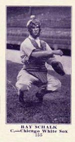 1915-1916 M101-5 Sporting News #155 Ray Schalk Chicago White Sox