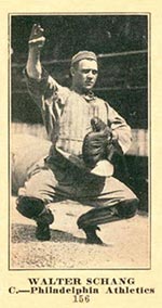 1915-1916 M101-5 Sporting News #156 Walter Schang Philadelphia Athletics
