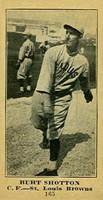 1915-1916 M101-5 Sporting News #165 Burt Shotton St. Louis Browns