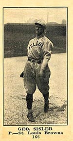 1915-1916 M101-5 Sporting News #166 Geo. Sisler St. Louis Browns
