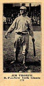 1915-1916 M101-5 Sporting News #176 Jim Thorpe New York Giants