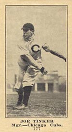 1915-1916 M101-5 Sporting News #177 Joe Tinker Chicago Cubs