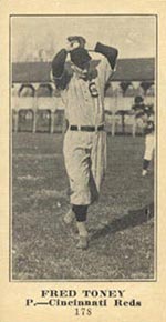 1915-1916 M101-5 Sporting News #178 Fred Toney Cincinnati Reds