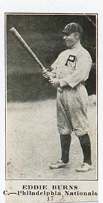 1915-1916 M101-5 Sporting News #17 Eddie Burns Philadelphia (National)