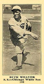 1915-1916 M101-5 Sporting News #188 Buck Weaver Chicago White Sox