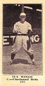 1915-1916 M101-5 Sporting News #194 Ivy Wingo Cincinnati Reds