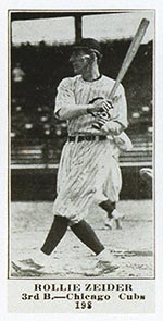 1915-1916 M101-5 Sporting News #198 Rollie Zeider Chicago Cubs