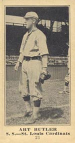 1915-1916 M101-5 Sporting News #21 Art Butler St. Louis Cardinals
