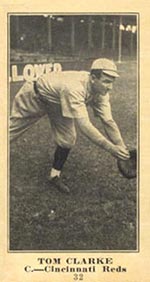 1915-1916 M101-5 Sporting News #32 Tom Clarke Cincinnati Reds