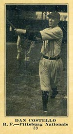1915-1916 M101-5 Sporting News #39 Dan Costello Pittsburg (National)