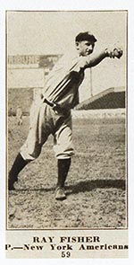 1915-1916 M101-5 Sporting News #59 Ray Fisher New York (American)