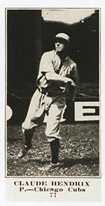 1915-1916 M101-5 Sporting News #77 Claude Hendrix Chicago Cubs