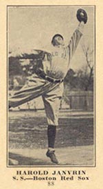 1915-1916 M101-5 Sporting News #88 Harold Janvrin Boston Red Sox